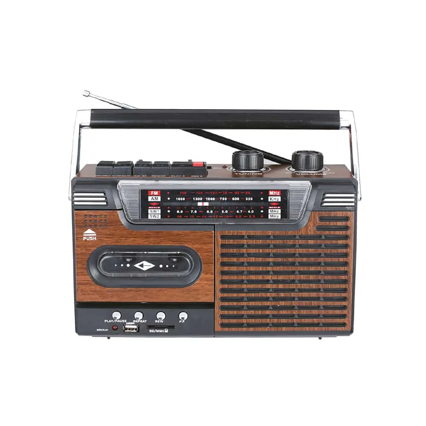 Radio Cassette AudioPro AP02076, portátil, BT, USB, 20W 1