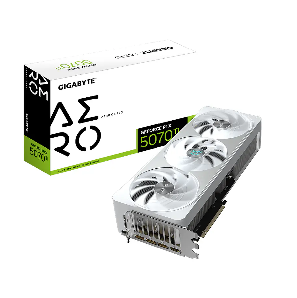 Tarjeta de Video Gigabyte RTX 5070 Ti AERO OC 16G, GDDR7 PciE-5.0 1