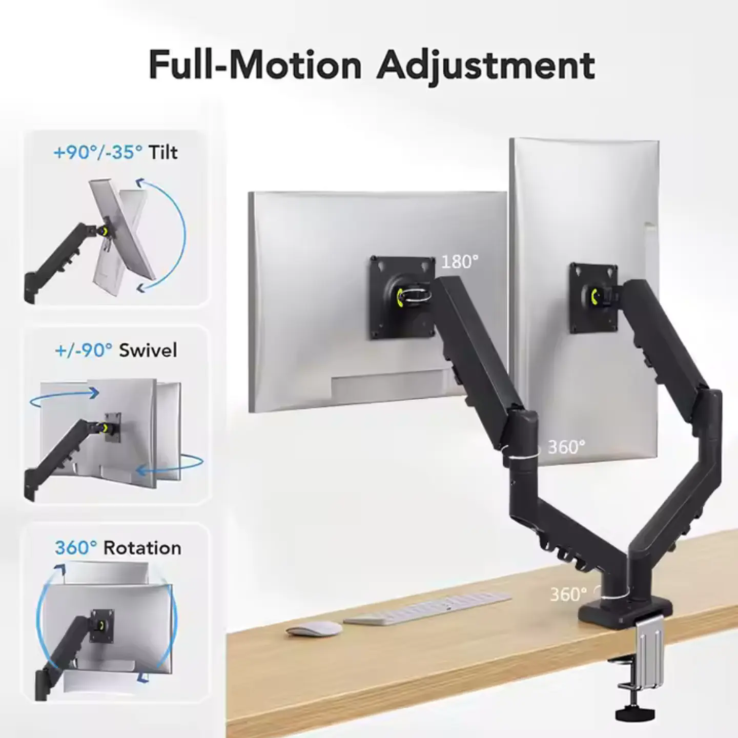 Soporte Monitor Doble Brazo articulado GS-N02 13