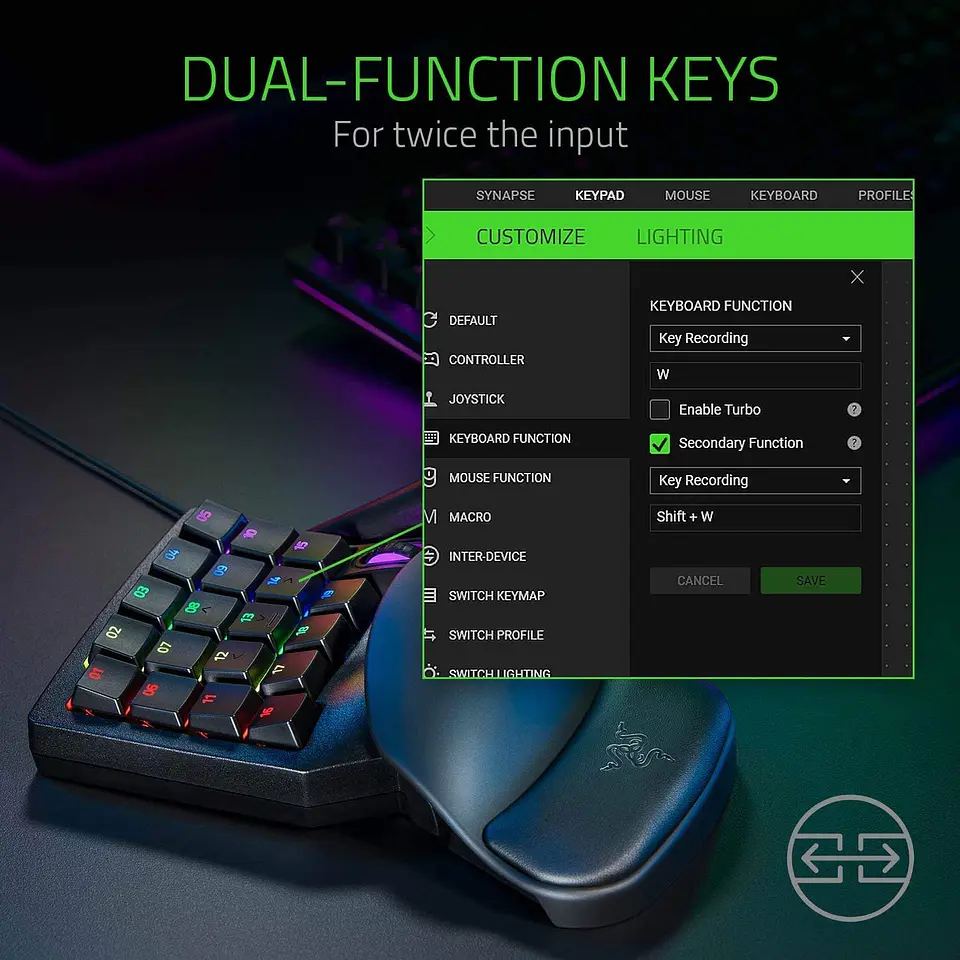Teclado Razer Tartarus Pro, 32 Teclas Programables, Control 5