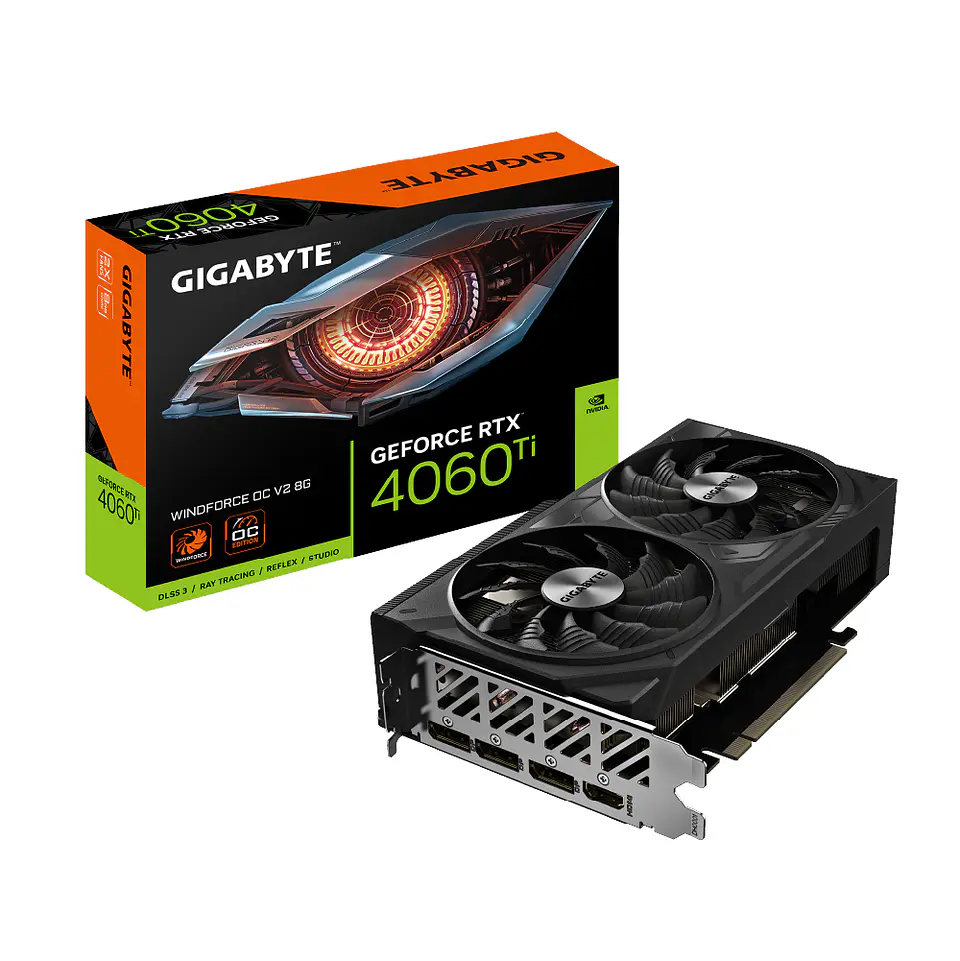 Tarjeta de Video Gigabyte RTX 4060 Ti WINDFORCE OC V2 8G GDDR6 PciE-4.0 1