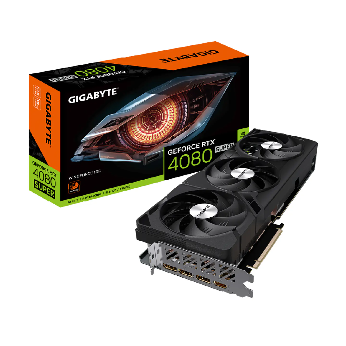 Tarjeta de Video Gigabyte RTX 4080 SUPER WINDFORCE 16G GDDR6X PciE-4.0 1