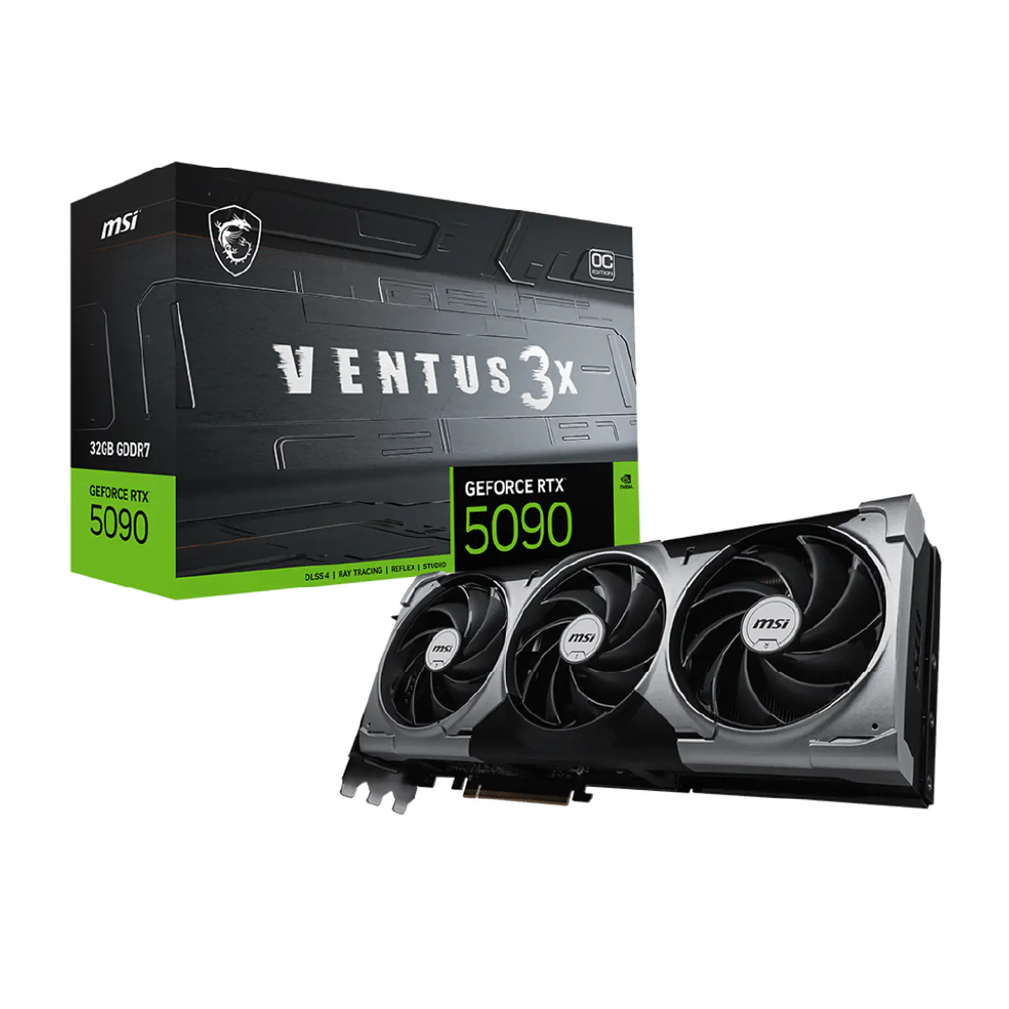 Tarjeta de Video MSI RTX 5090 32G VENTUS 3X OC GDDR7 PciE-5.0 1
