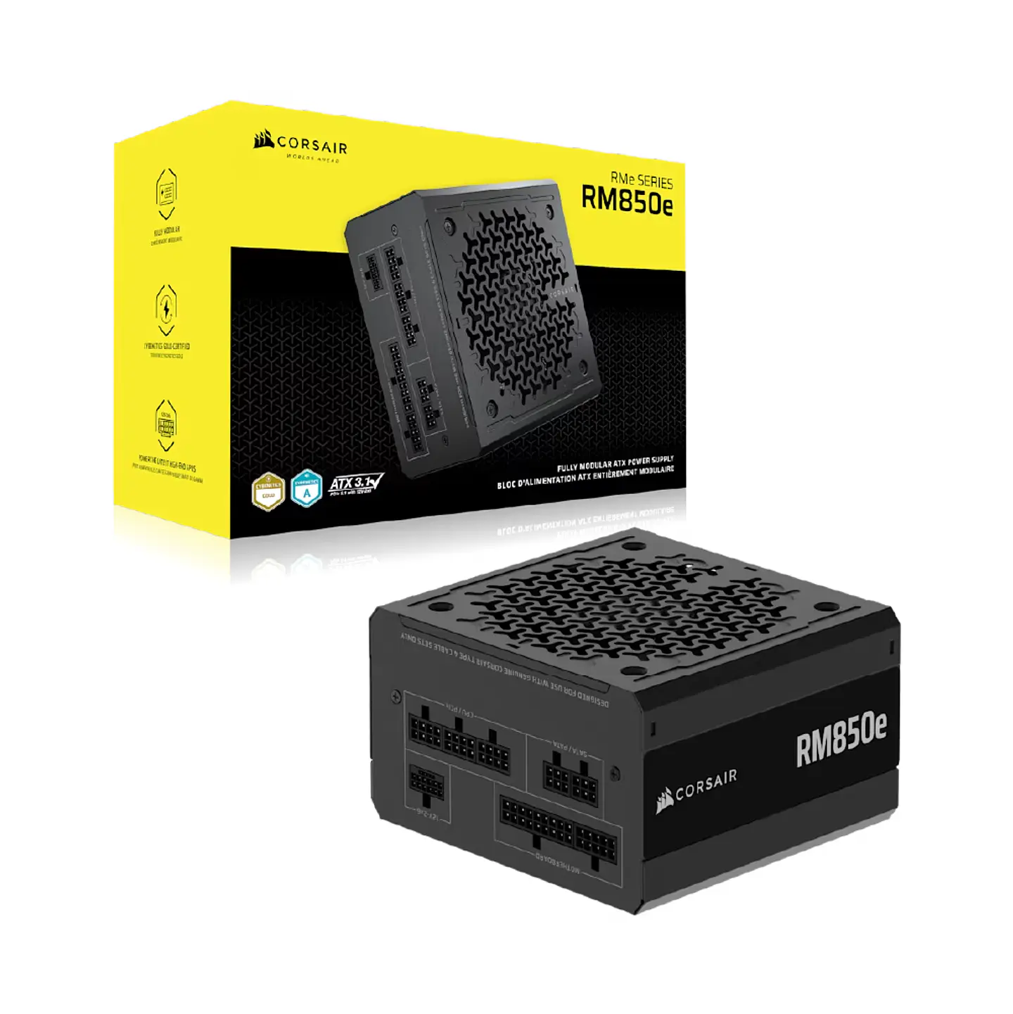 Fuente de Poder Corsair RM850E 850W, 80+ Gold, Modular 1