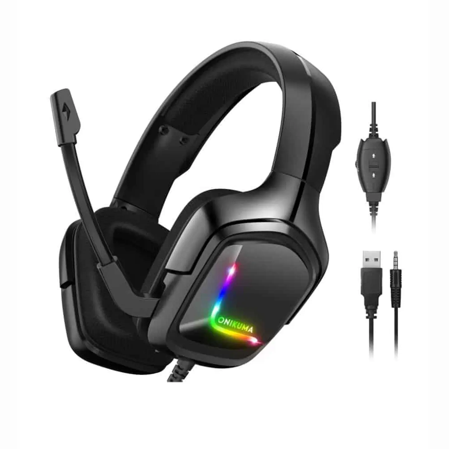 Audífonos Gamer Onikuma K20 Pro Micrófono, Pc Ps4 Xbox Gaming - Negro 2