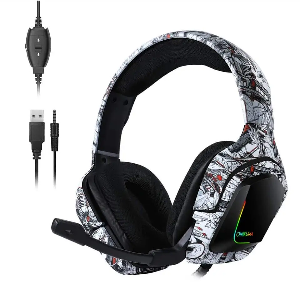 Audífonos Gamer Onikuma K20 Pro Micrófono, Pc Ps4 Xbox Gaming - Camuflaje 1