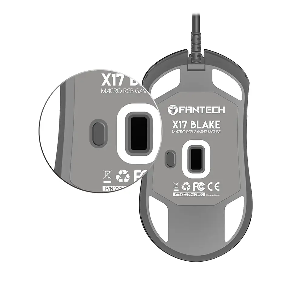 Mouse Gamer Fantech Blake X17 Space, 10.000 dpi, 7 botones 3