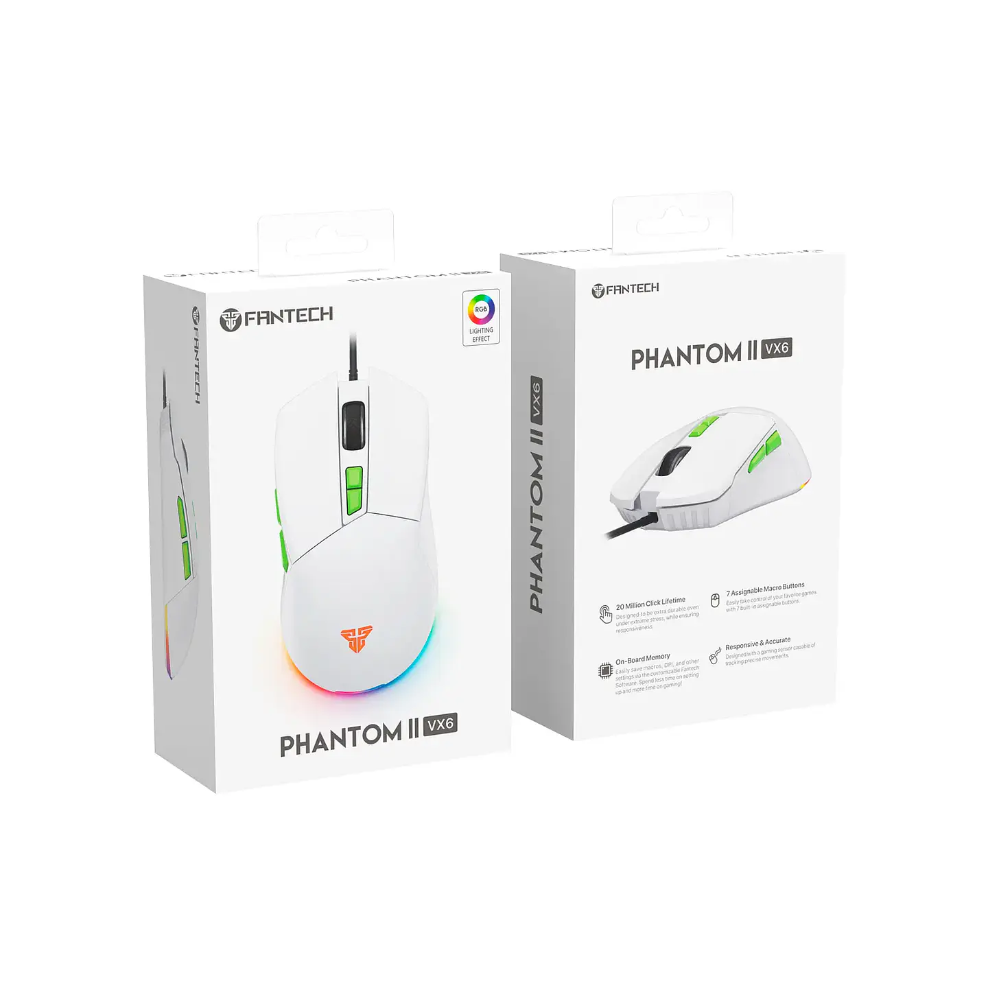 Mouse Fantech PHANTOM II VX6 Space Edition, 7200 dpi, RGB 4