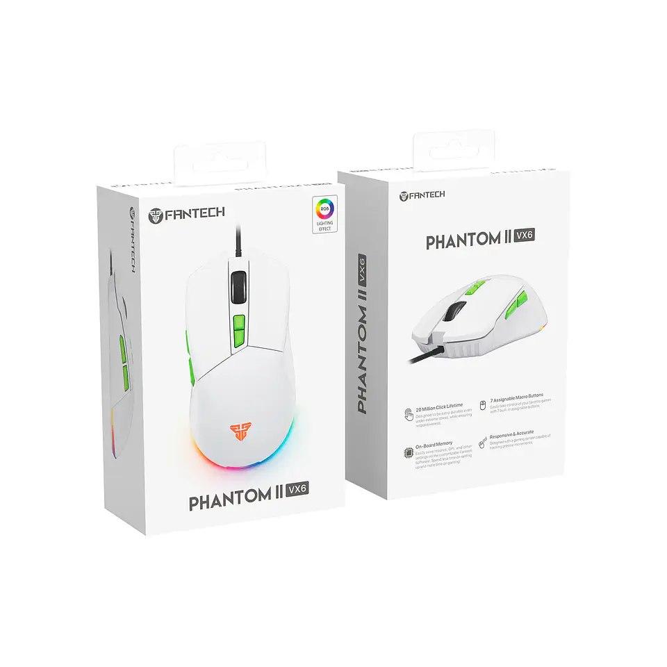 Mouse Fantech PHANTOM II VX6 Space Edition, 7200 dpi, RGB 4