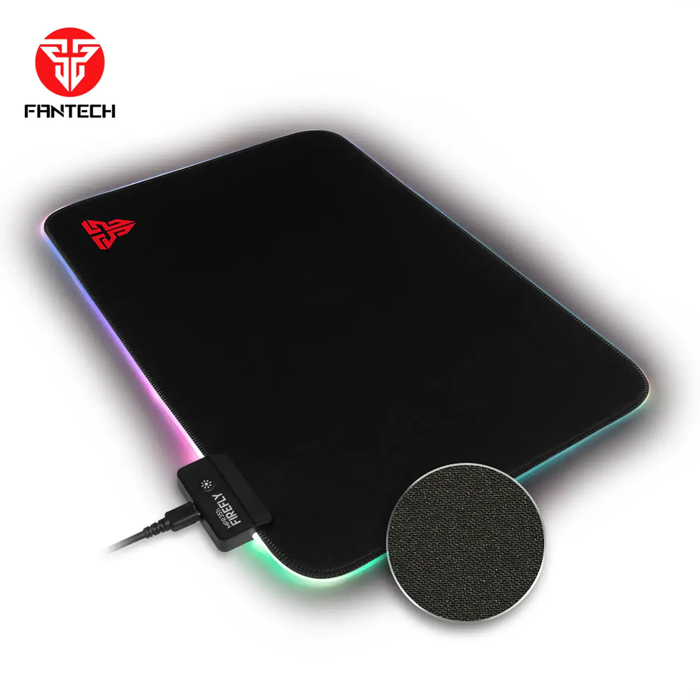 Mousepad Fantech Firefly RGB M MPR351 Black, 250x350 mm 3