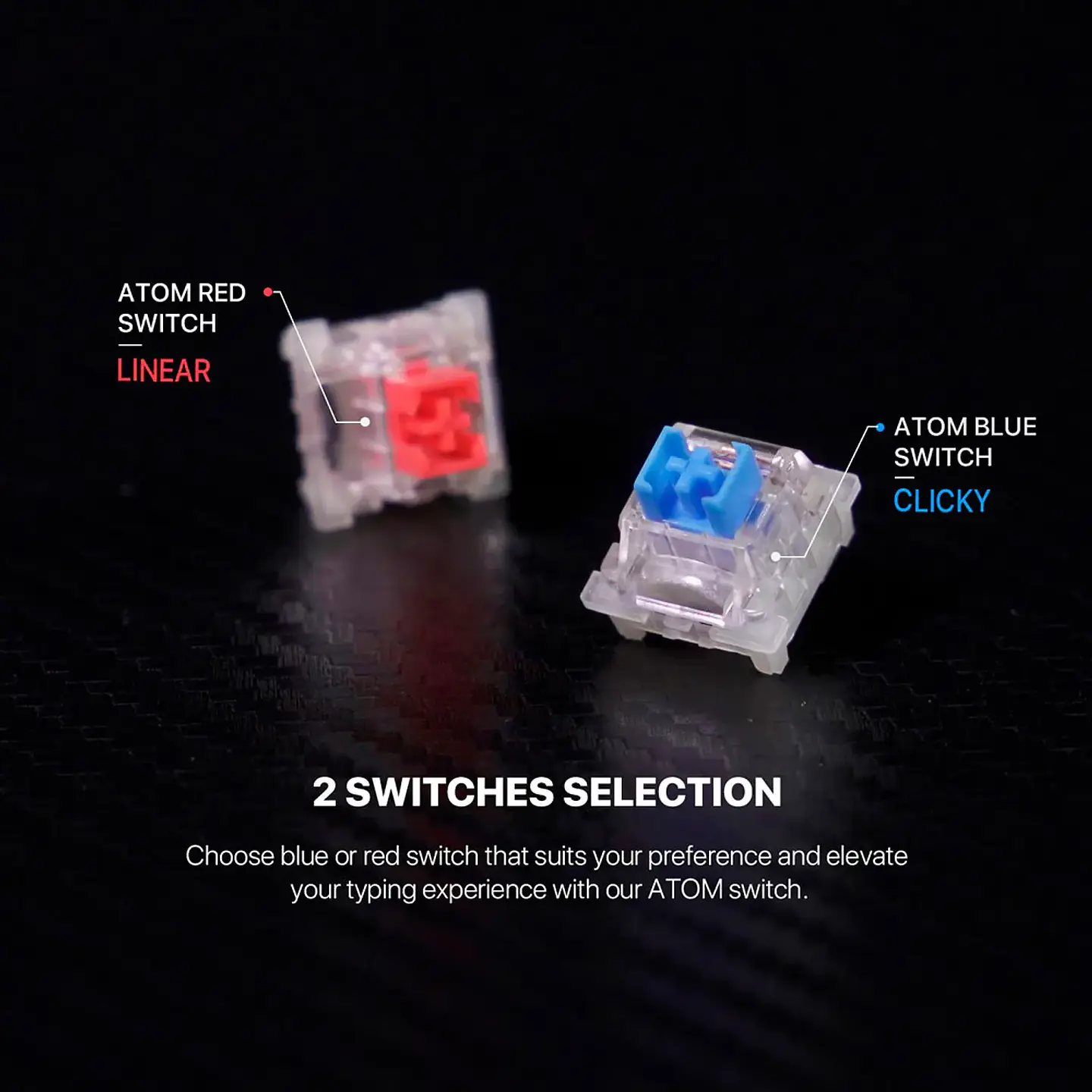 Teclado Mecánico Fantech MK874V2 ATOM63 Skyblue, Red Switch 4