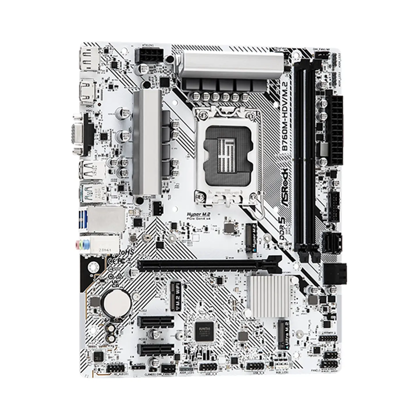 Placa Madre ASRock B760M-H/M.2 LGA1700, DDR5, PCIe 4.0, mATX 2