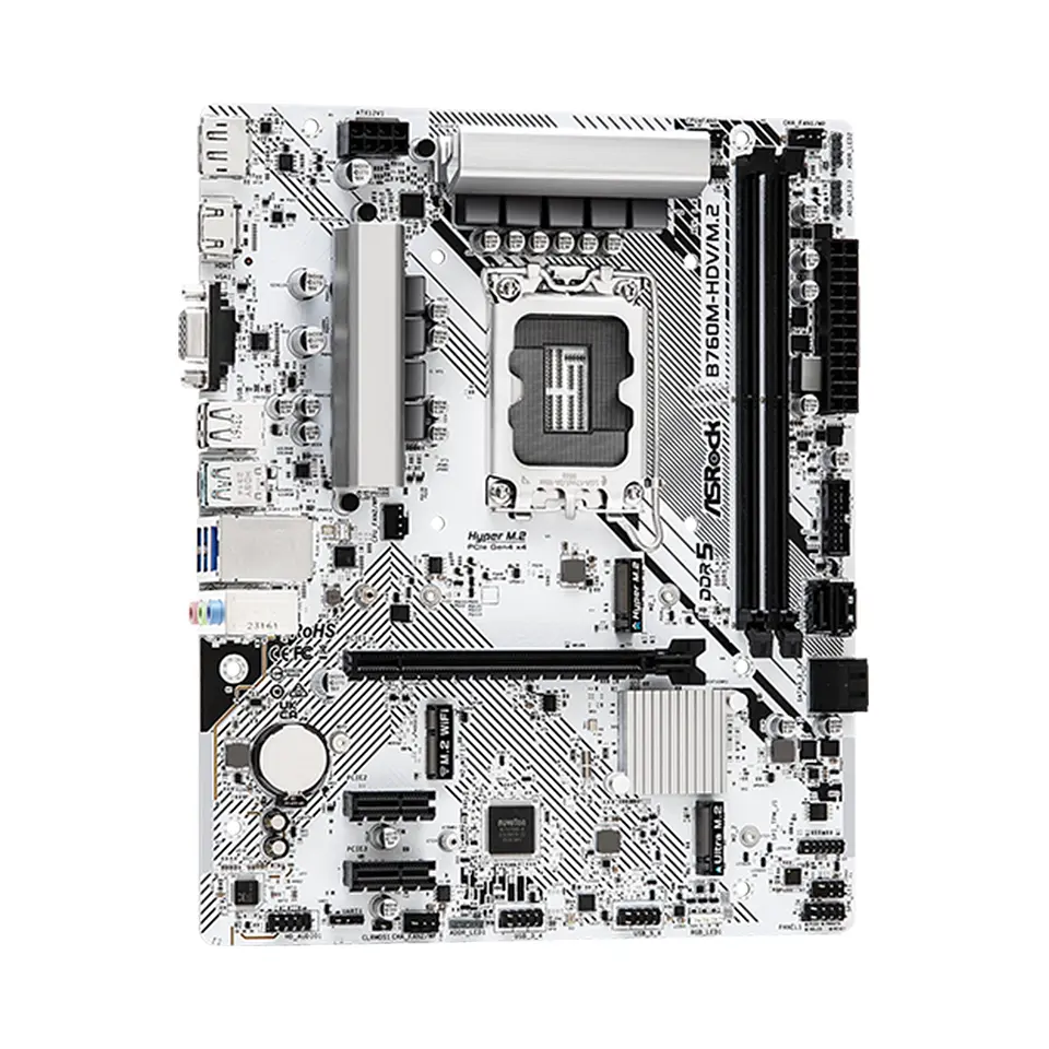 Placa Madre ASRock B760M-H/M.2 LGA1700, DDR5, PCIe 4.0, mATX 2