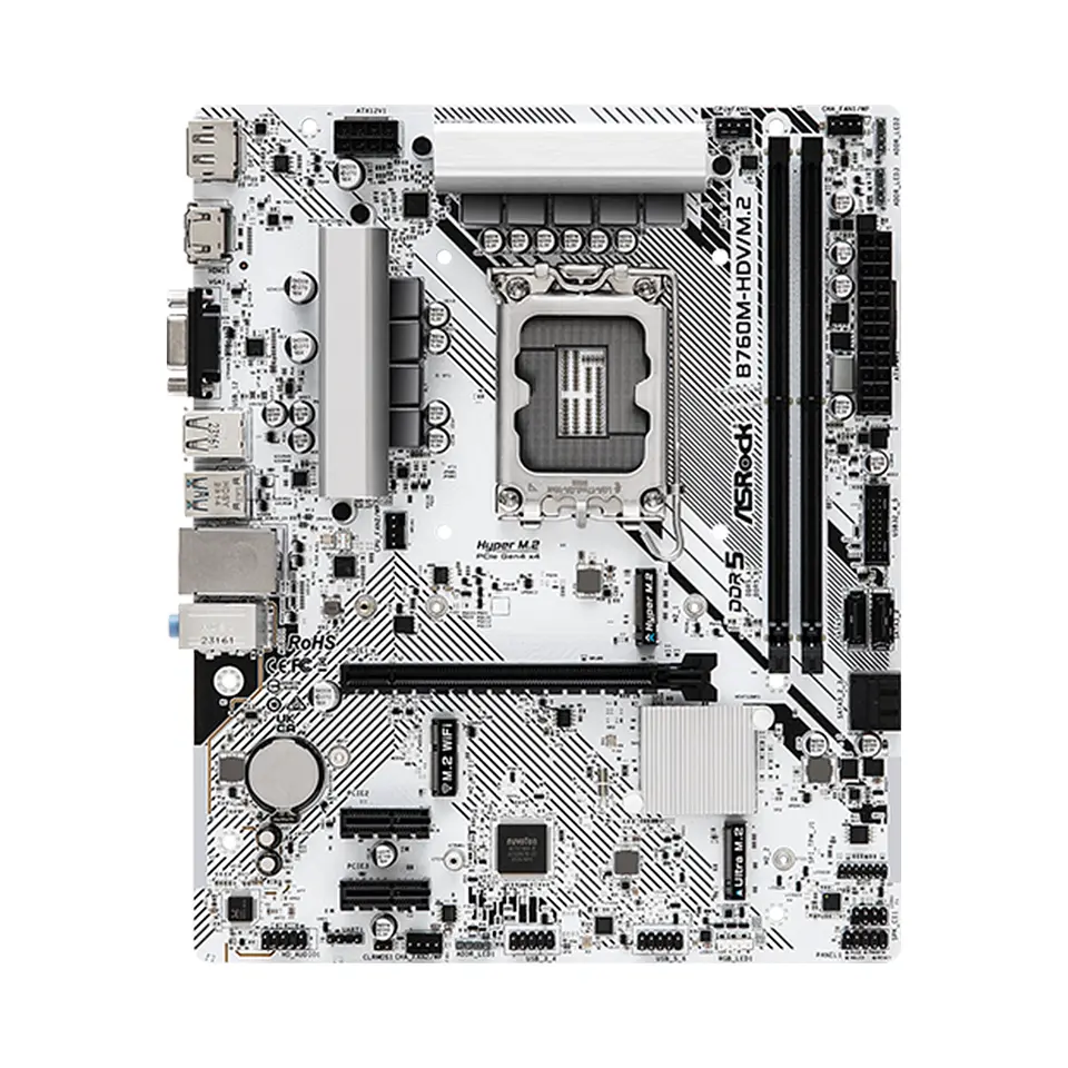Placa Madre ASRock B760M-H/M.2 LGA1700, DDR5, PCIe 4.0, mATX 4