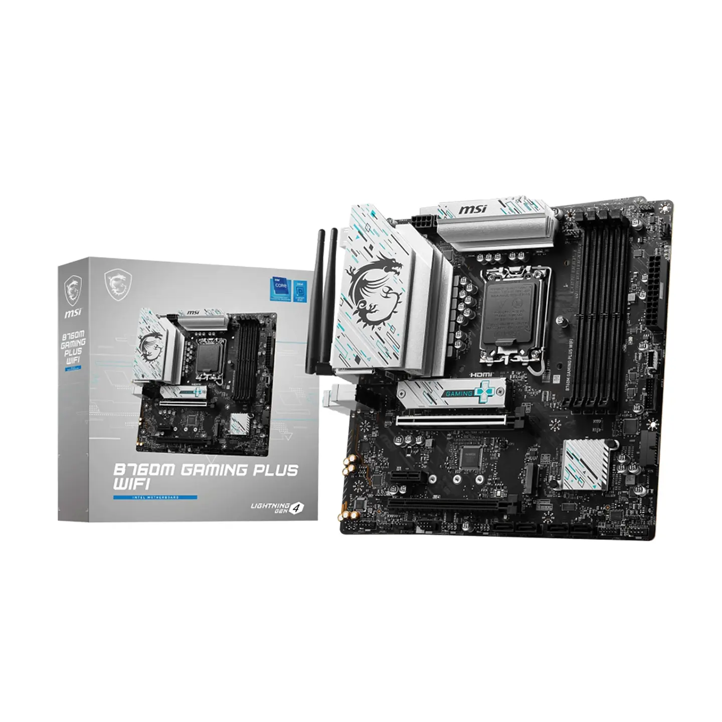 Placa Madre MSI B760M Gaming Plus Wifi LGA 1700, 4xDDR5 mATX 1