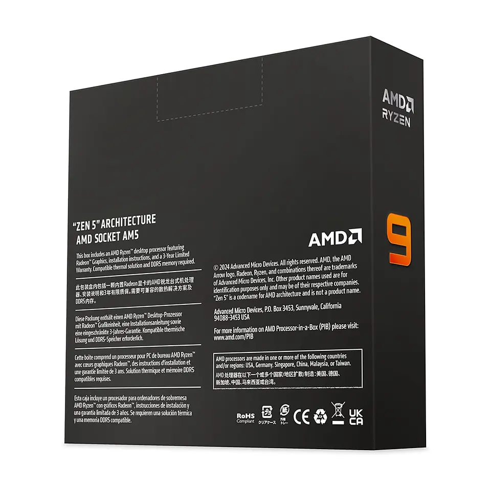 Procesador AMD Ryzen 9 9950X, AM5, up 5.7GHz, 64MB, UNLOCKED 4