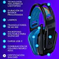 Audífonos Logitech G535 Lightspeed, Dongle USB, Negro/Azul - Miniatura 5