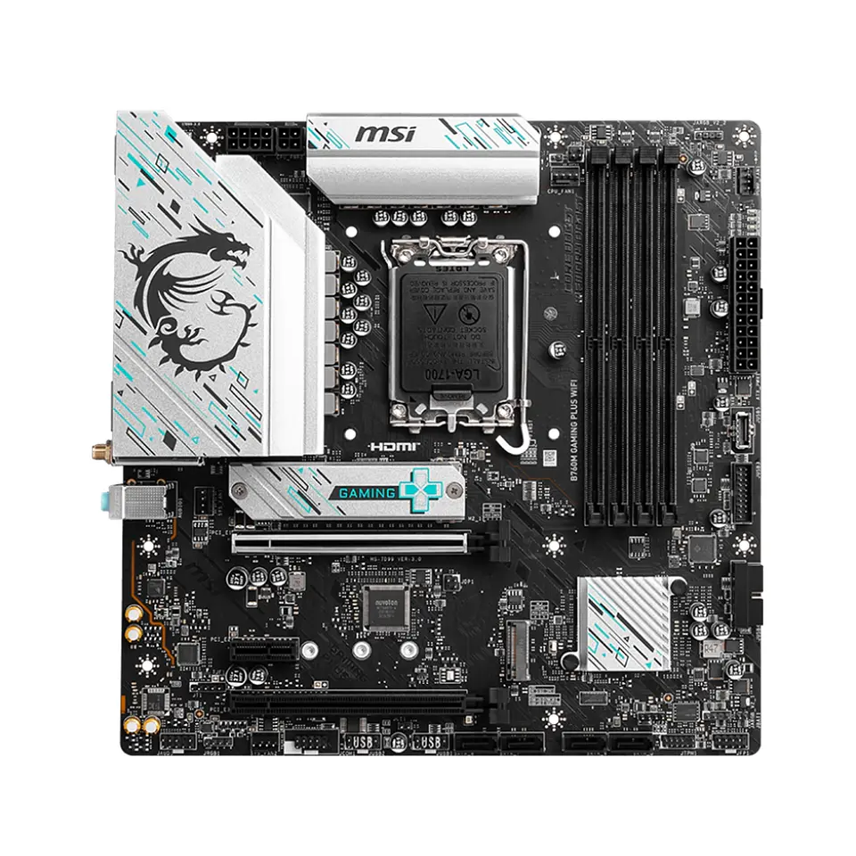 Placa Madre MSI B760M Gaming Plus Wifi LGA 1700, 4xDDR5 mATX 2