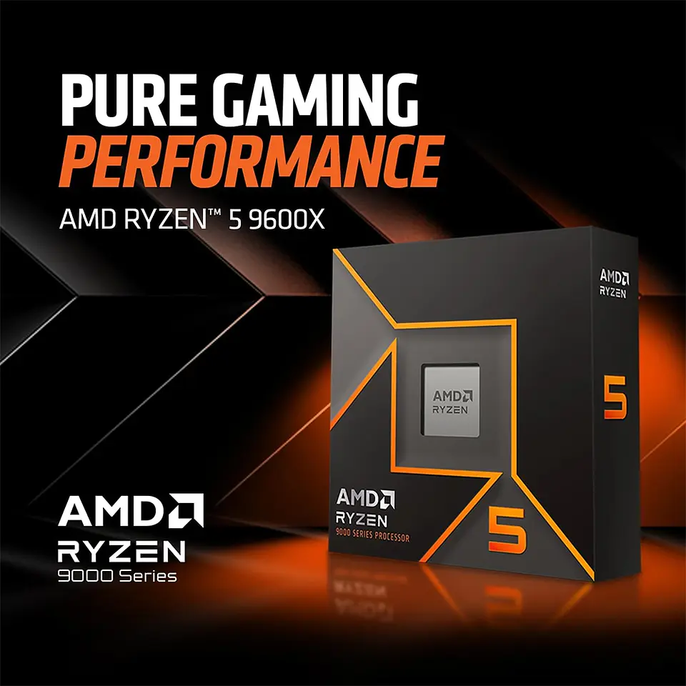 Procesador AMD Ryzen 5 9600X, AM5, up 5.4GHz, 32MB, UNLOCKED 2