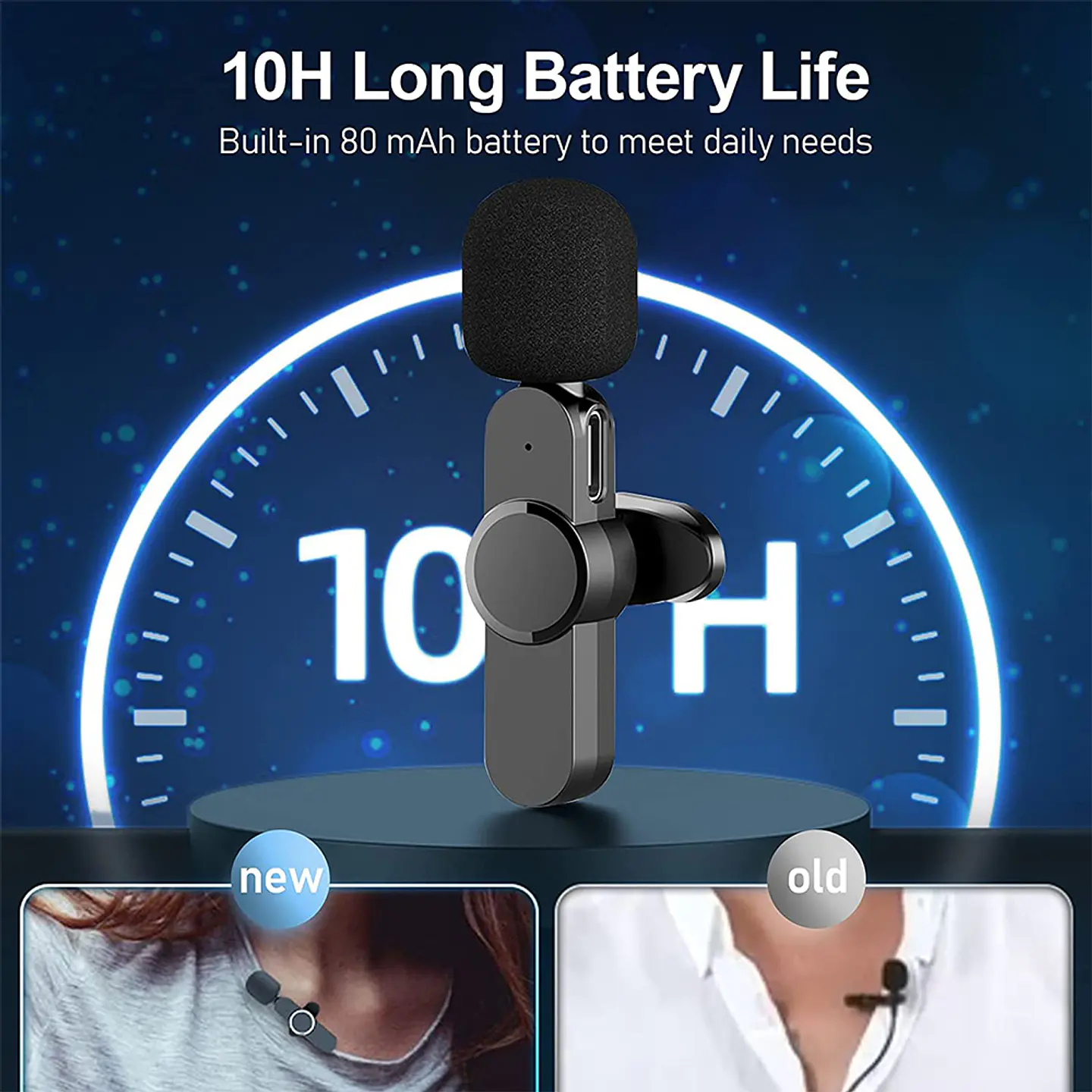 Micrófono Lavalier Solapa Inalámbrico Para iPhone, iPad 4