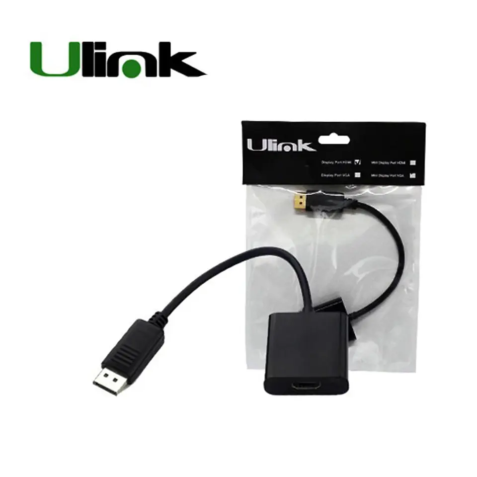 Conversor Adaptador de Video Display Port Macho a HDMI Hembra - Ulink 1