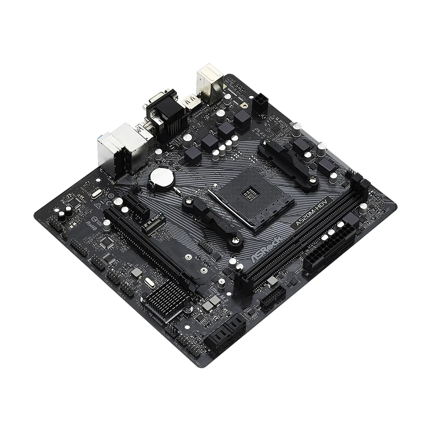 Placa Madre ASRock A520M-HDV, AM4, DDR4, M.2, MicroATX 4