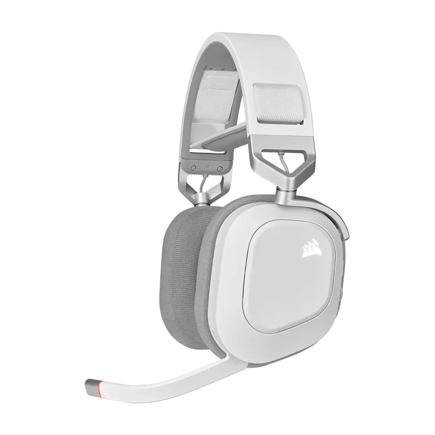 Audífonos Wireless Premium Gamer Corsair HS80 RGB, Blanco 1