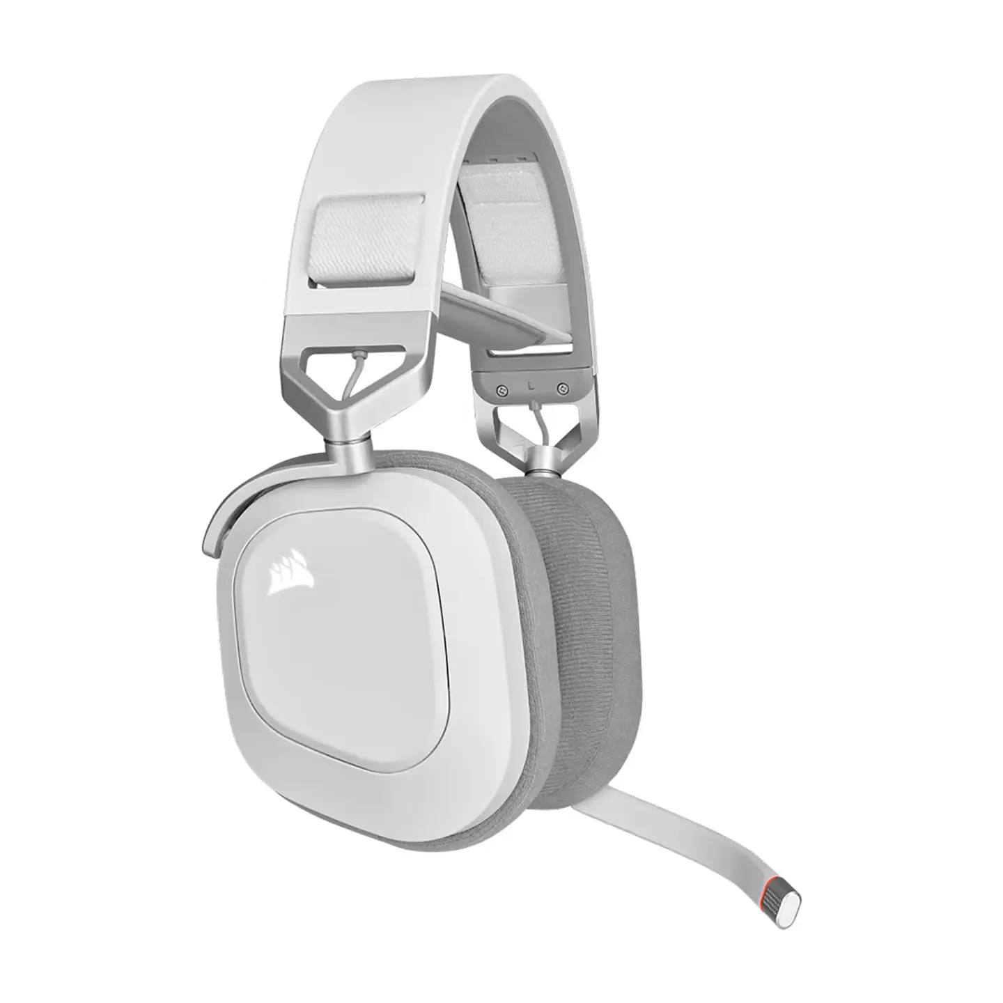 Audífonos Wireless Premium Gamer Corsair HS80 RGB, Blanco 3