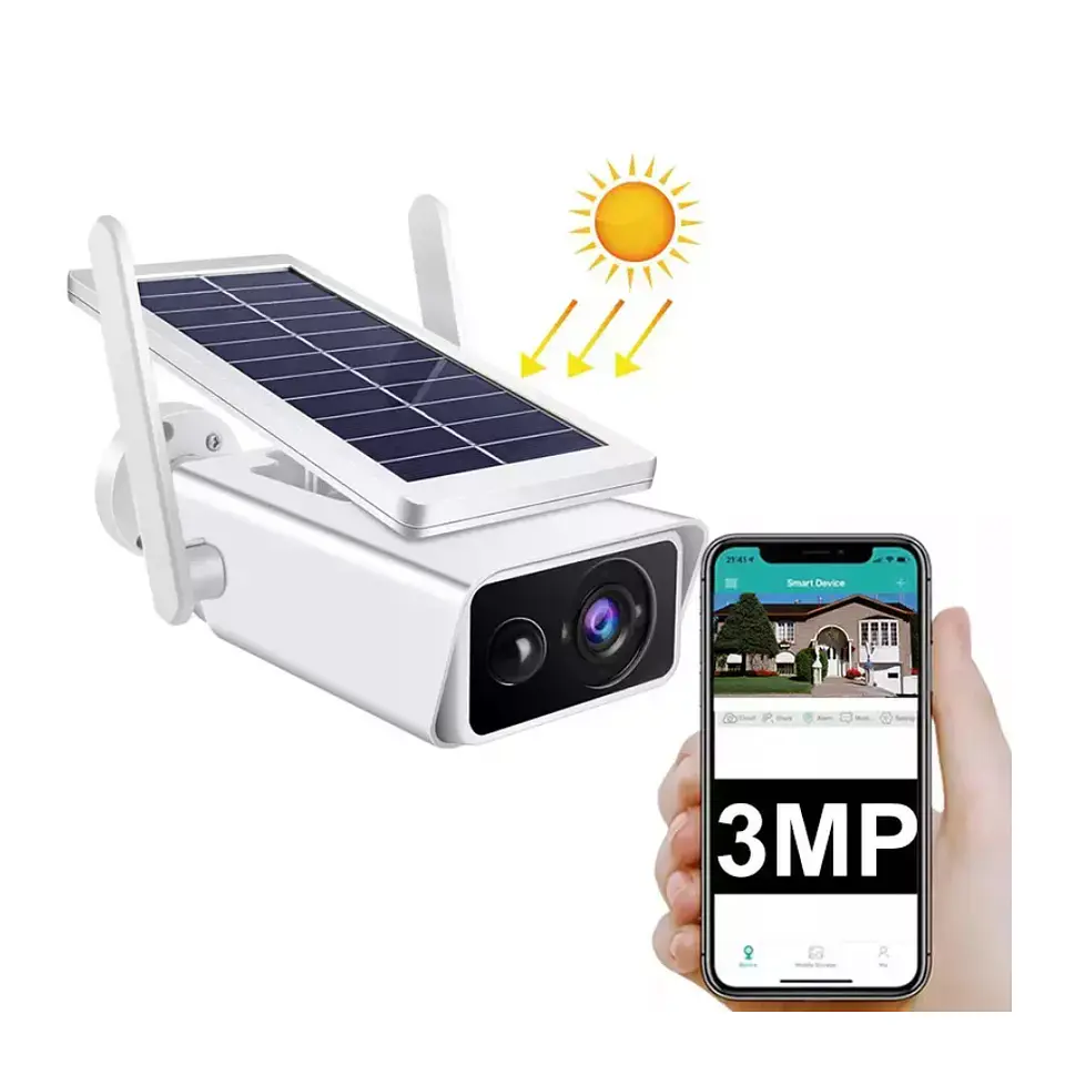 Cámara Exterior Solar IP Wifi FHD con micrófono y batería 1