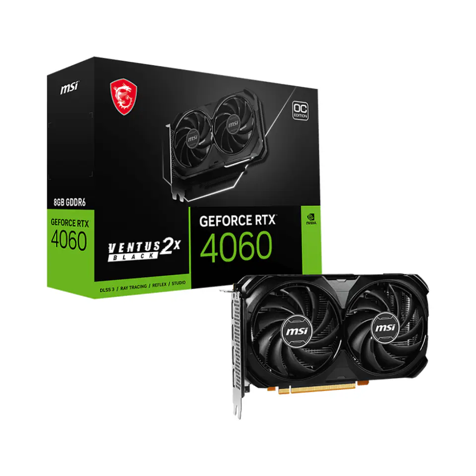 Tarjeta de Video MSI GeForce RTX 4060 VENTUS 2X OC 8GB GDDR6 1