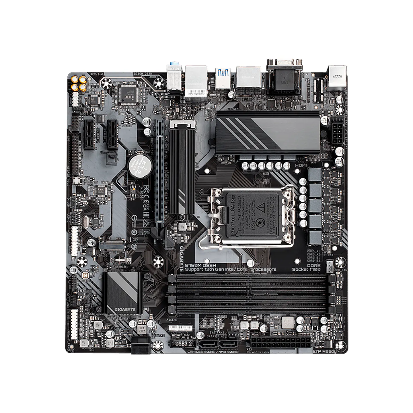 Placa Madre Gigabyte B760M DS3H LGA1700, DDR5, M.2, microATX 5