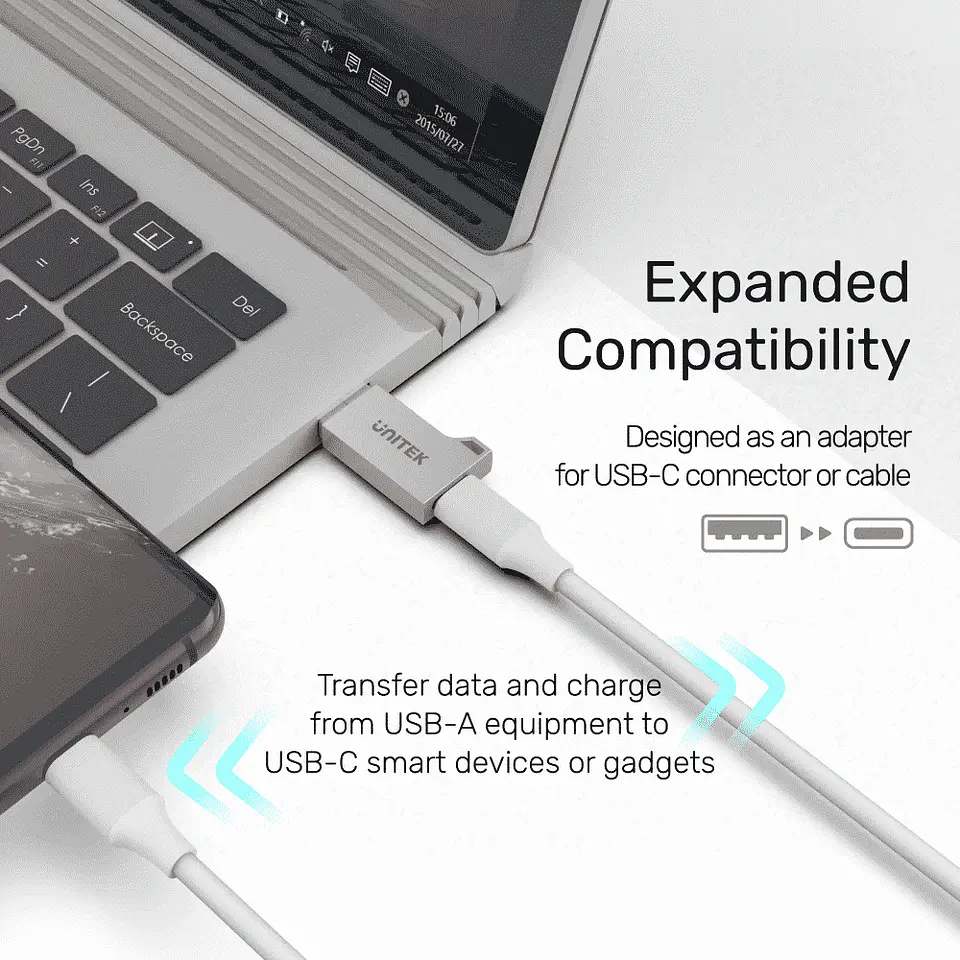 Adaptador Unitek USB 3.0 a USB-C (SuperSpeed 5Gb/s) 4