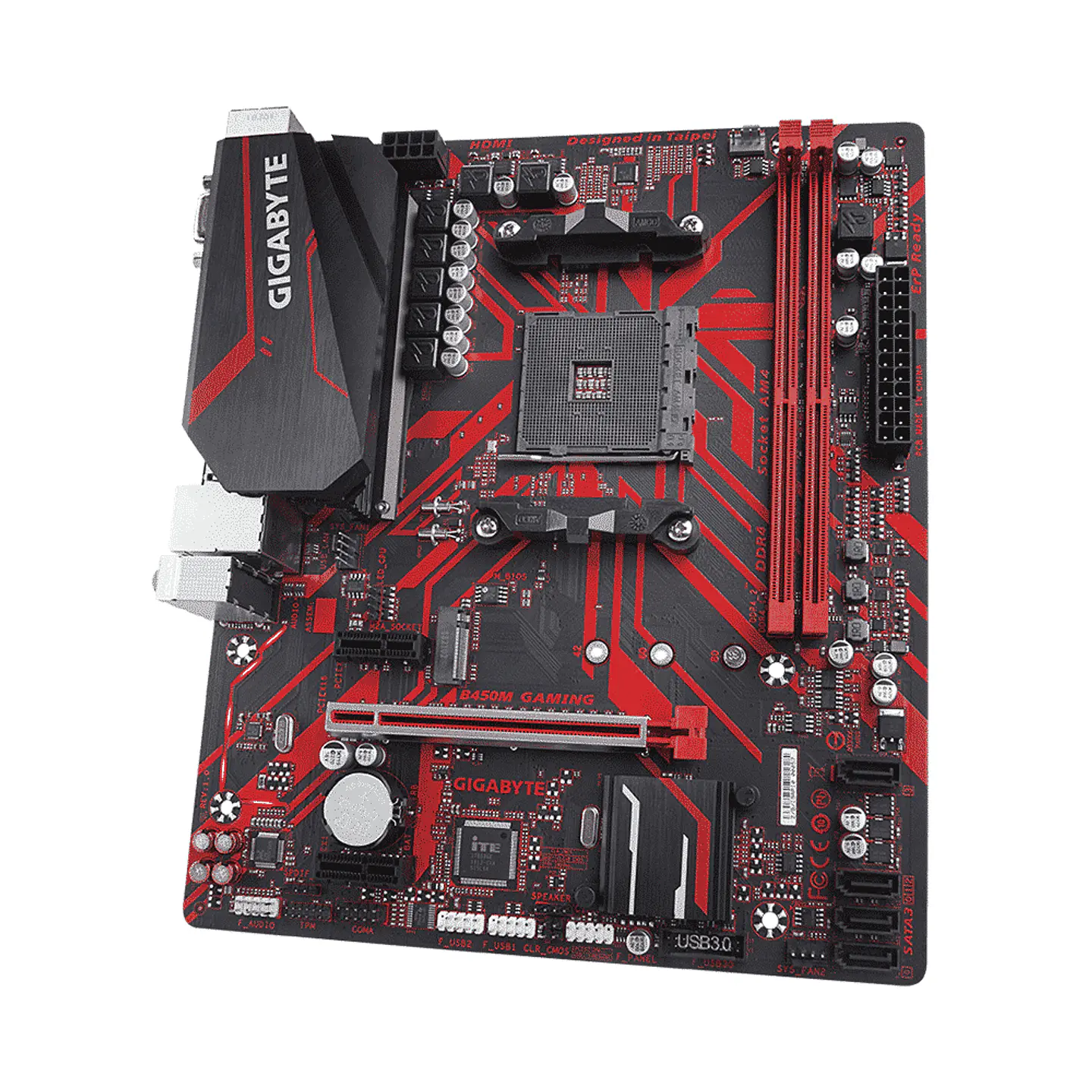 Placa Madre Gigabyte B450M GAMING (AM4, DDR4 2133/3600MHz, M.2, MicroATX) 3