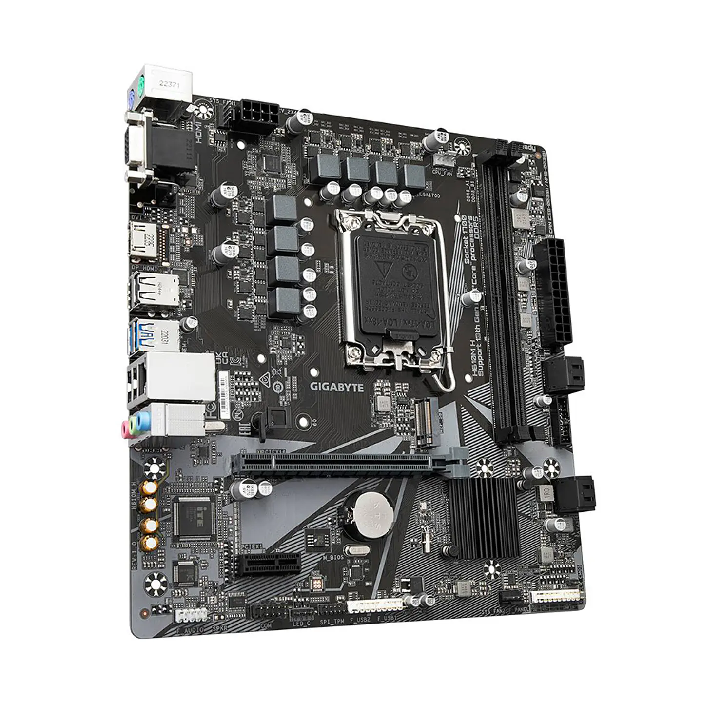 Placa Madre GIGABYTE H610M H LGA 1700, DDR5, 2x M.2, mATX 3