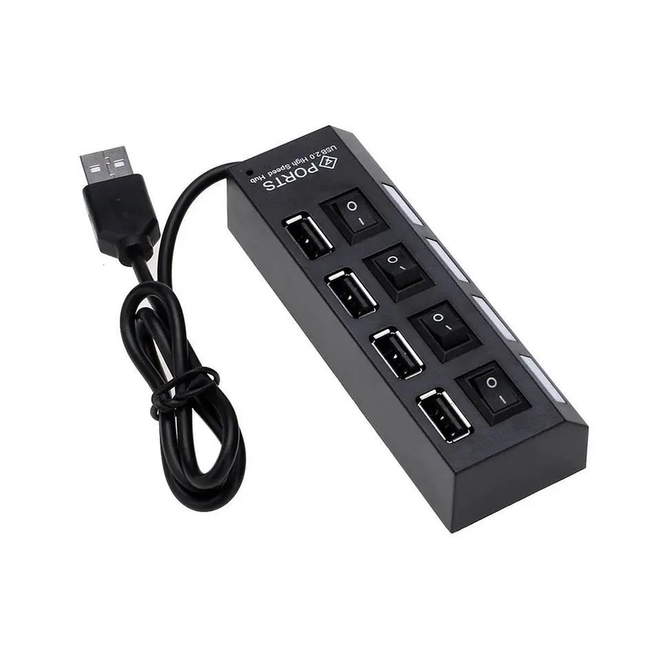Hub 4 puertos USB 2.0 con interruptores individuales 1