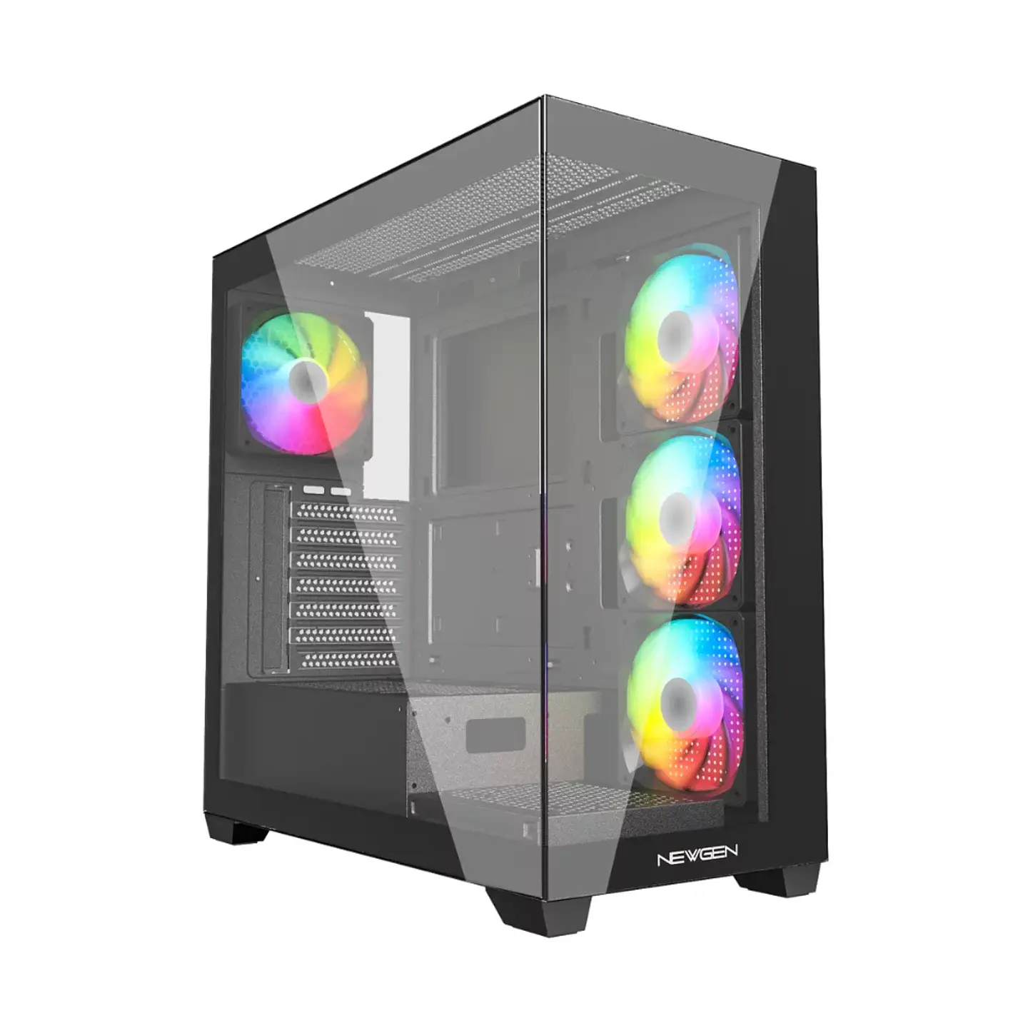 Gabinete Newgen Radiant 01 Glass ATX, 4 cooler RGB + control 1