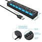 Hub 7 puertos USB 2.0 con interruptores individuales - Miniatura 4