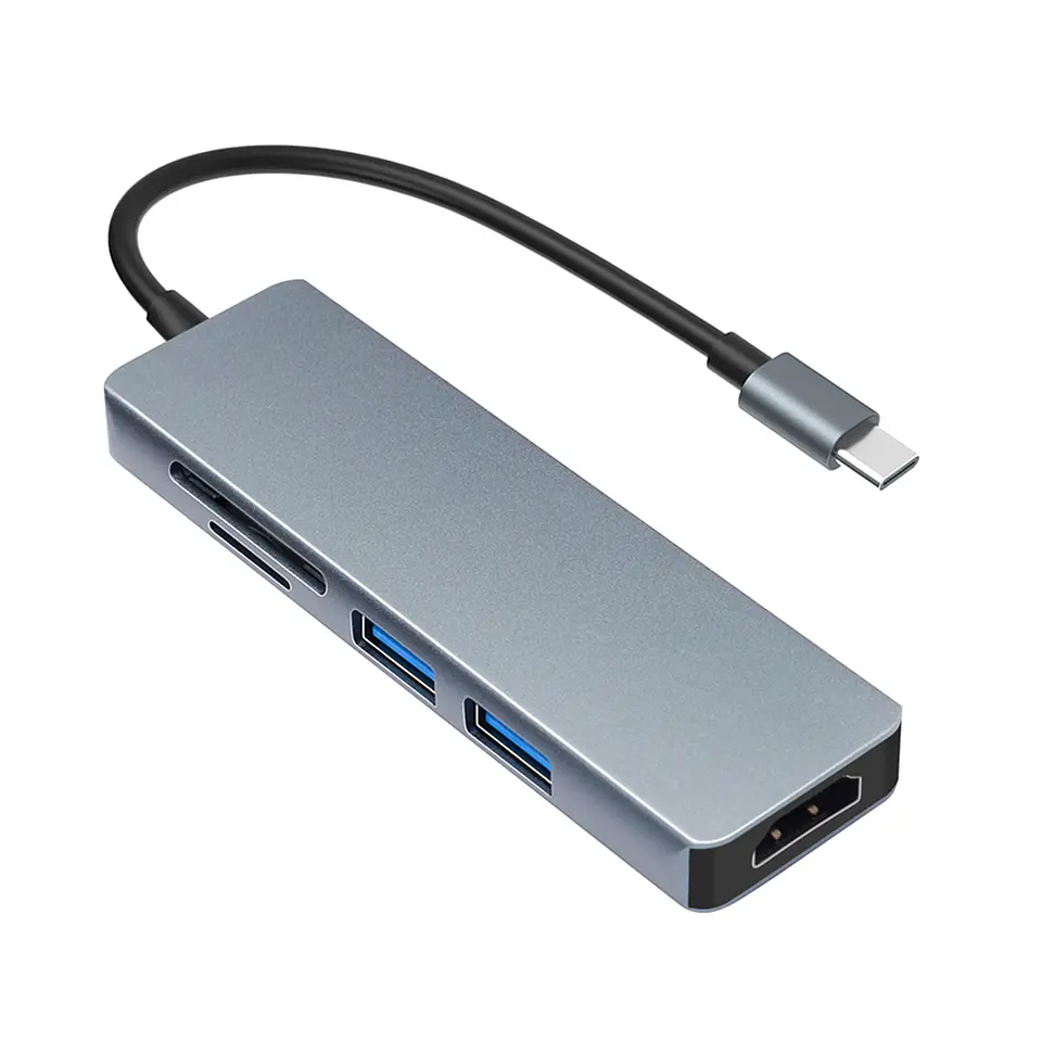Hub Adaptador USB-C 5 en 1 (HDMI,2x USB 3.0, TF, SD) Macbook 1