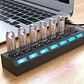 Hub 7 puertos USB 2.0 con interruptores individuales - Miniatura 5