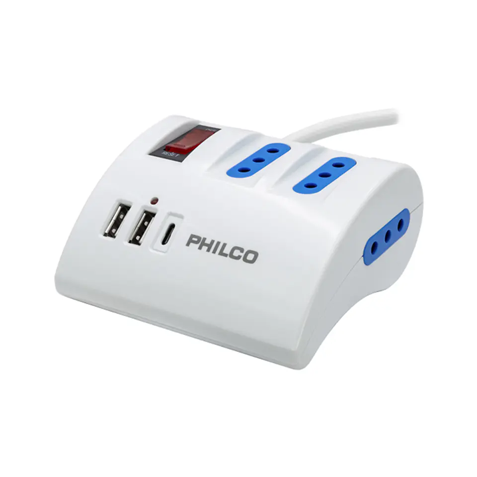 Extensión Alargador Escritorio Sobrevoltaje USB/USB-C, Blanco 1