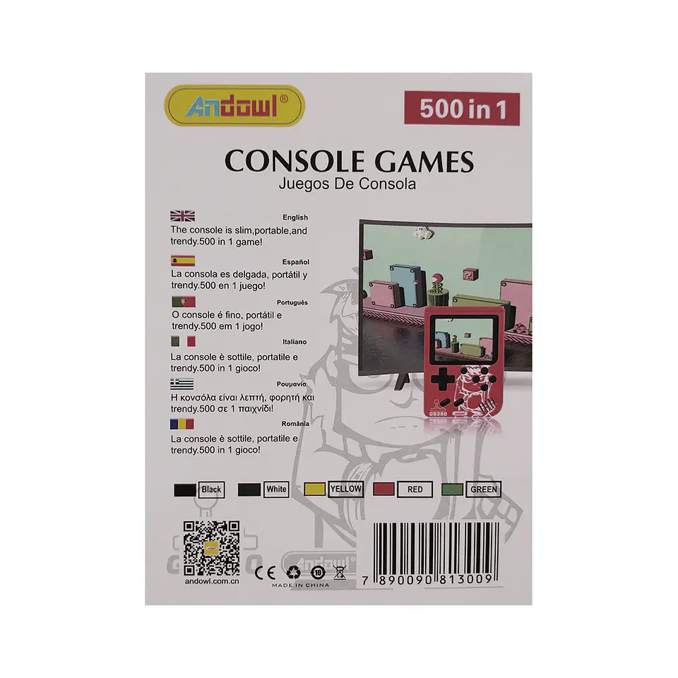 Juegos de Consola Retro Andowl GS350 - 500 en 1, Portátil 4