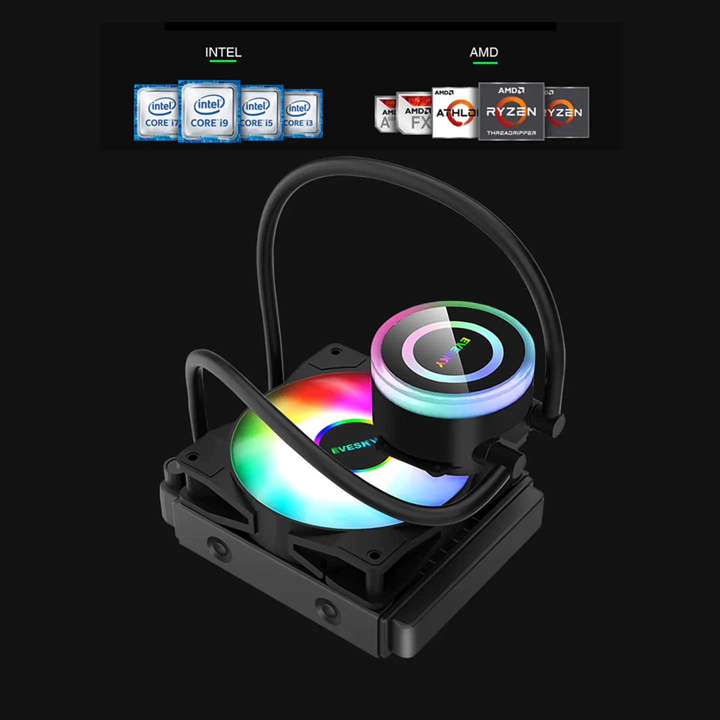 Refrigeración Líquida EveSky - 120 (Bomba RGB, Intel-AMD) 2