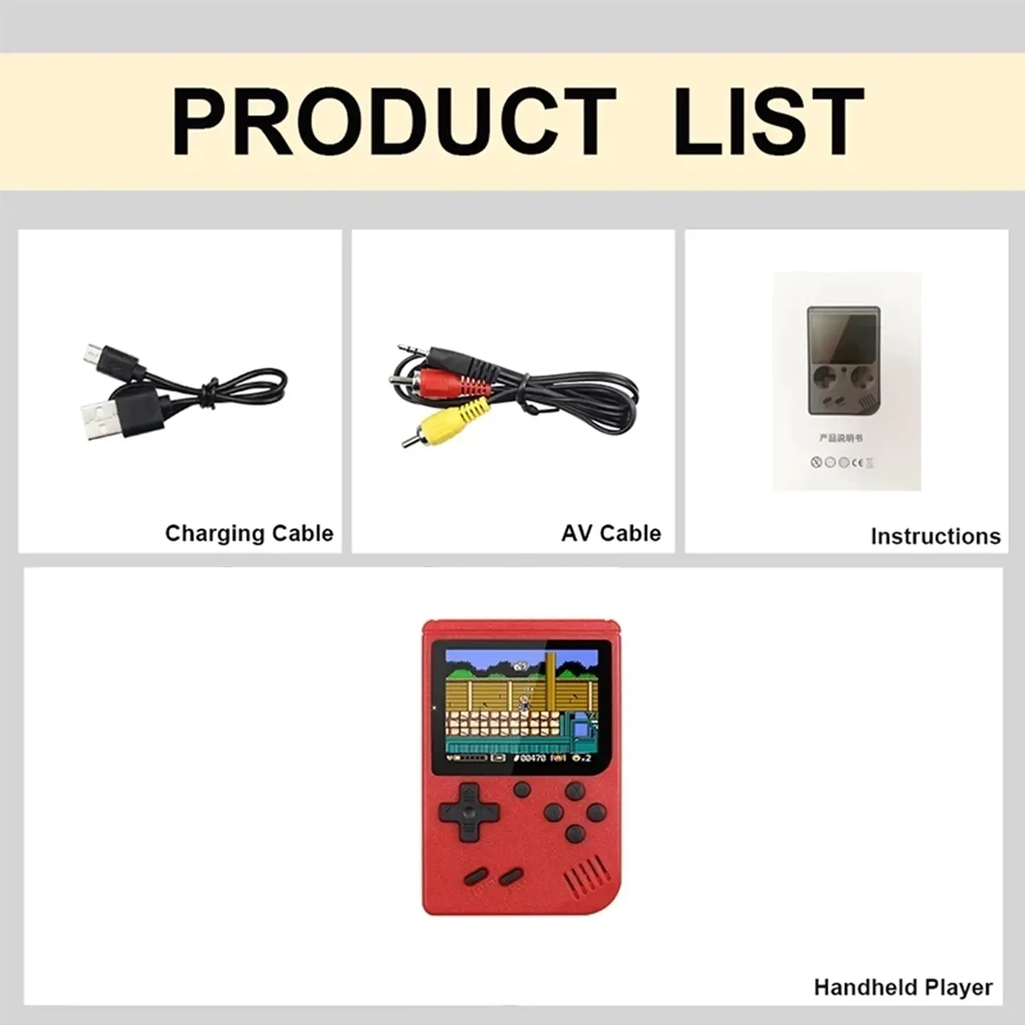 Juegos de Consola Retro Andowl GS350 - 500 en 1, Portátil 6
