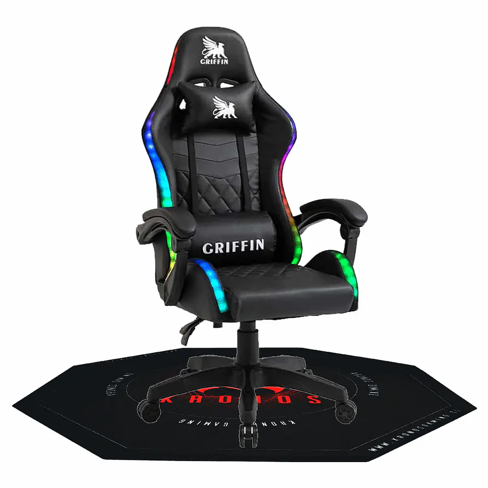 Silla de escritorio Ultimate Griffin Gamer RGB con Alfombra 1