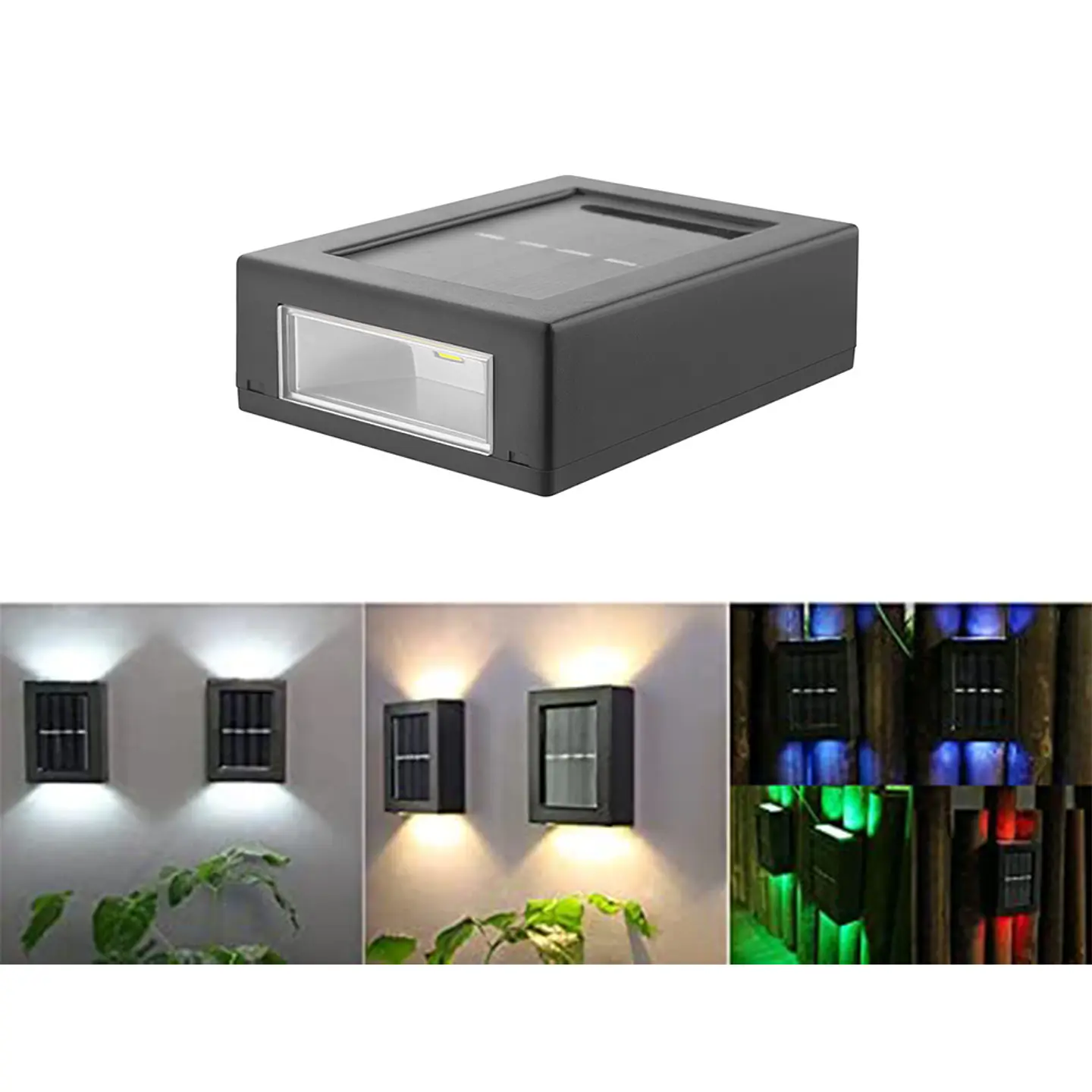 Pack 2 Led Mediano – Luces De Pared Solares, Luz en dos direcciones 1