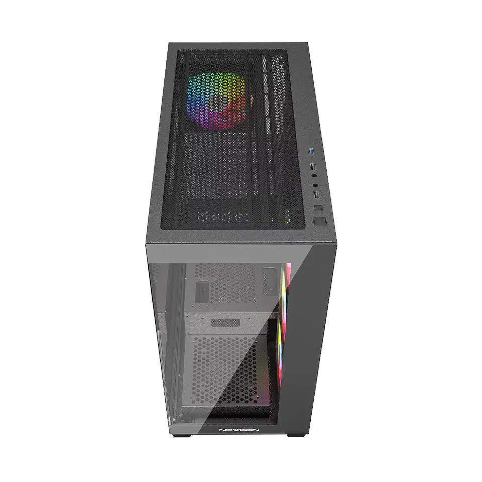Gabinete Newgen Radiant 01 Glass ATX, 4 cooler RGB + control 8