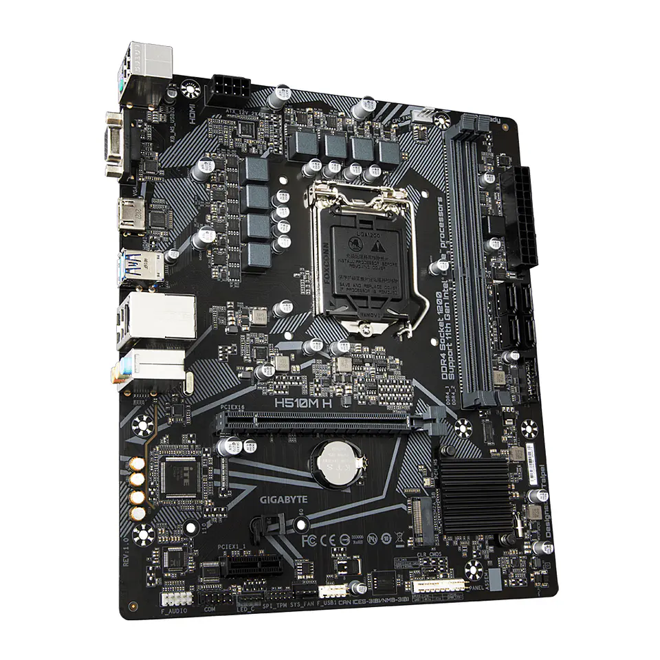 Placa Madre Gigabyte H510M H (LGA1200, DDR4 2133/3200Mhz, M.2, MicroATX) 2