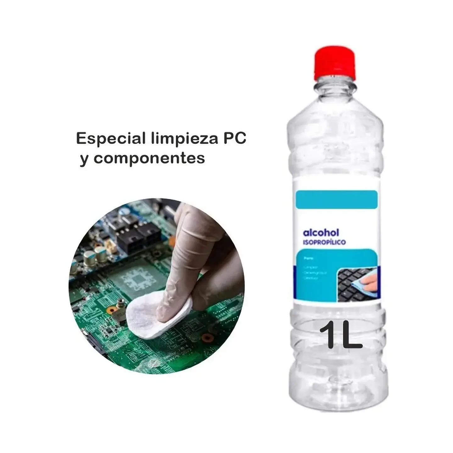 Alcohol Isopropilico De Alta Pureza 1 Litro Limpieza De Pc 1