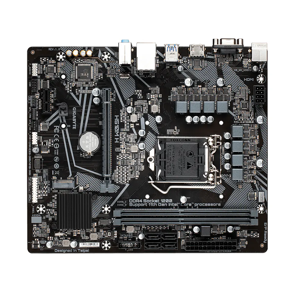 Placa Madre Gigabyte H510M H (LGA1200, DDR4 2133/3200Mhz, M.2, MicroATX) 3