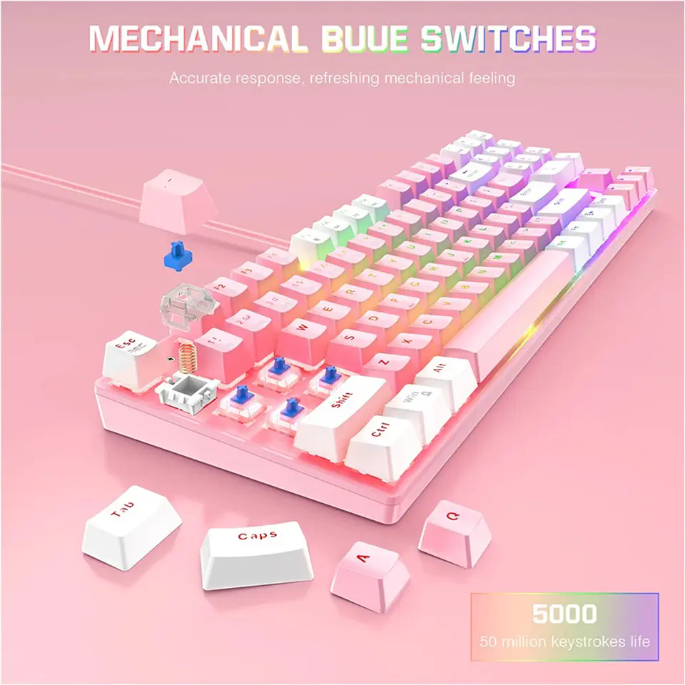 Kit Gamer Onikuma Teclado Mecánico G26 + Mouse 6400 Dpi, RGB 2